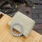 Éclat Straw Crystal Top-Handle Bag - Image 9