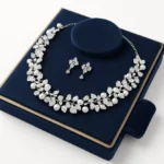 Pearl Necklace and Earring Bridal Set - Image 3