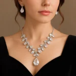 Teardrop Crystal Bridal Jewelry Set - Image 2