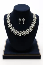 Pearl Necklace and Earring Bridal Set - Image 8