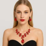 Teardrop Crystal Bridal Jewelry Set