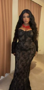 Red Coral Rouge Branch Necklace - Image 4