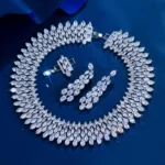 Luxury Bridal Crystal Necklace & Drop Earrings Set - Image 7