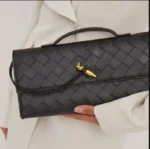 Vegan Leather Woven Clutch - Image 4