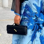 Vegan Leather Woven Clutch - Image 10