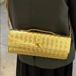 Vegan Leather Woven Clutch - Image 11