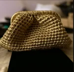 Luxury Hand woven Metallic Crochet Clutch Purse - Image 9