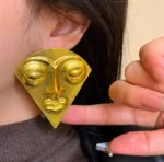 Luxury African Face Gold-plated Earrings - Image 9
