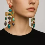 Vintage Boho Multicolor Statement Earrings