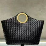 100% GENUINE LEATHER LUXURY WOVEN HANDBAG