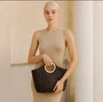 100% GENUINE LEATHER LUXURY WOVEN HANDBAG - Image 15