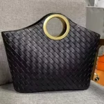 100% GENUINE LEATHER LUXURY WOVEN HANDBAG - Image 4