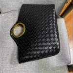 100% GENUINE LEATHER LUXURY WOVEN HANDBAG - Image 8