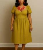 Red Statement Coral Necklace and Earring Set - Image 5