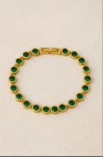 18K Gold Heart Tennis Bracelet - Image 10