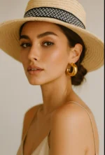 Chunky Gold Hoop Earrings - Image 3