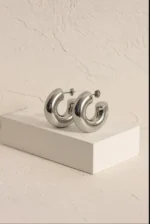 Chunky Gold Hoop Earrings - Image 7