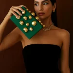 Gold Nugget Acrylic Clutch Bag