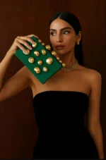 Gold Nugget Acrylic Clutch Bag