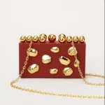 Gold Nugget Acrylic Clutch Bag - Image 4