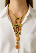 18K Gold-plated Bib Necklace - Image 2