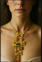 18K Gold-plated Bib Necklace - Image 5