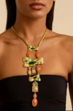 18K Gold-plated Bib Necklace - Image 9
