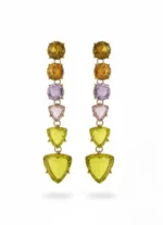 Colorful Gemstone Drop Earrings - Image 4