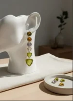 Colorful Gemstone Drop Earrings - Image 5