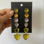Colorful Gemstone Drop Earrings