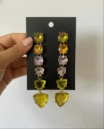 Colorful Gemstone Drop Earrings