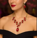 Teardrop Crystal Bridal Jewelry Set - Image 5