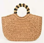 Handmade Woven Straw Beach Bag - Image 2