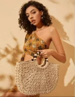 Handmade Woven Straw Beach Bag - Image 3