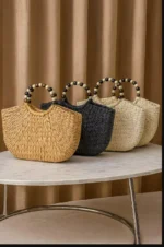 Handmade Woven Straw Beach Bag - Image 6