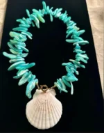 Turquoise Stick Pearl Necklace - Image 2