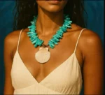 Turquoise Stick Pearl Necklace - Image 4