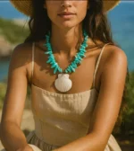 Turquoise Stick Pearl Necklace - Image 6