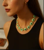 Traditional French Style Boho Turquoise Stone Necklace - Image 2