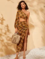 Handmade Woven Wooden Bead Handles Straw Bag - Image 6