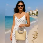 Éclat Straw Crystal Top-Handle Bag - Image 6