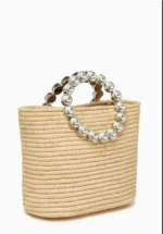 Éclat Straw Crystal Top-Handle Bag - Image 5