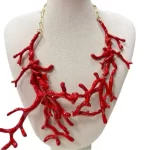 Red Coral Rouge Branch Necklace - Image 7