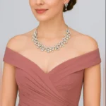 Pearl Necklace and Earring Bridal Set - Image 2