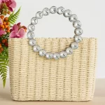 Éclat Straw Crystal Top-Handle Bag