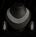 Luxury Bridal Crystal Necklace & Drop Earrings Set - Image 3