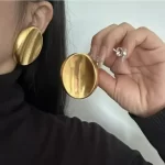 Hollow Curved Oversized Round Earrings