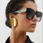 Hollow Curved Oversized Round Earrings - Image 7