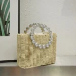 Éclat Straw Crystal Top-Handle Bag - Image 15