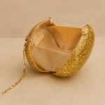 Egg Shaped Glitter Gold Clutch Purse - Image 5